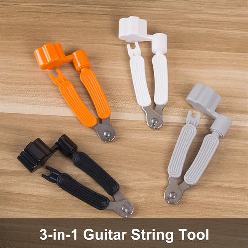 3-in-1 Guitar String Winder – String Cutter & Bridge Pin Puller Tool