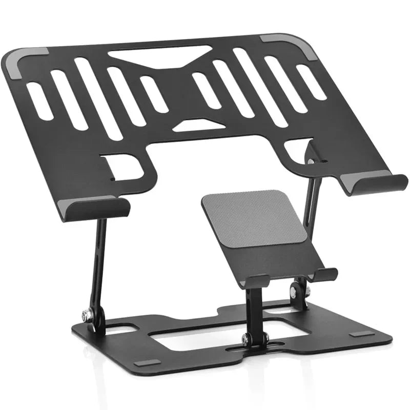 Adjustable Aluminum Laptop Stand – Foldable 6-Level Height Riser