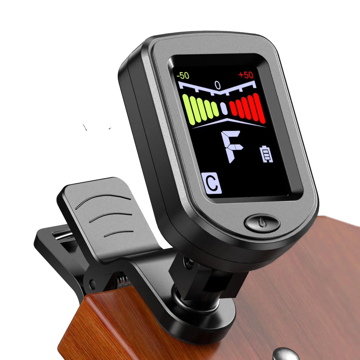 Professional Clip-On Guitar Tuner – 360° Rotatable LCD Display