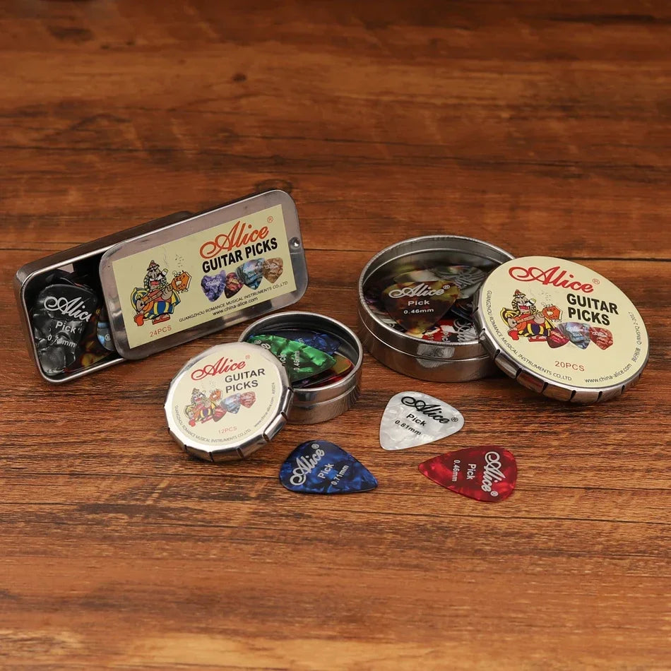 Guitar Picks Set – 12 Pcs Assorted Thickness Celluloid Plectrums