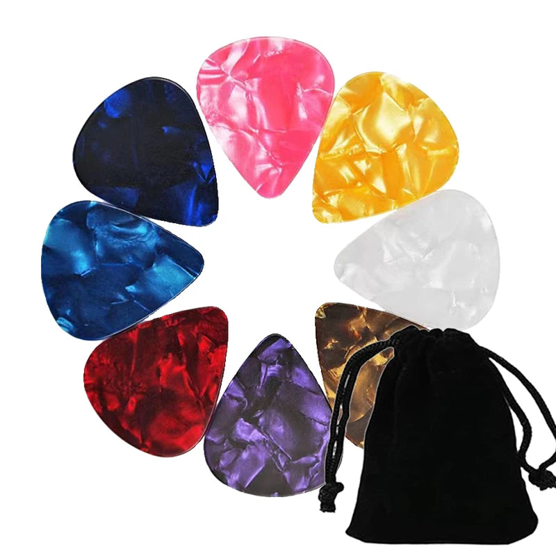 Guitar Picks Set – 12 Pcs Assorted Thickness Celluloid Plectrums